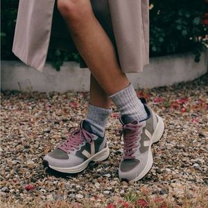 Veja Venturi Suede Kaki Sable Oxford Grey